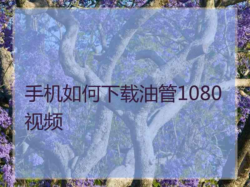 手机如何下载油管1080视频 手机如何下载油管1080视频