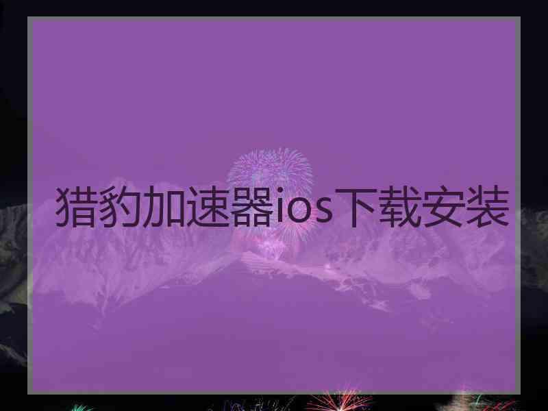 猎豹加速器ios下载安装 猎豹加速器ios下载安装