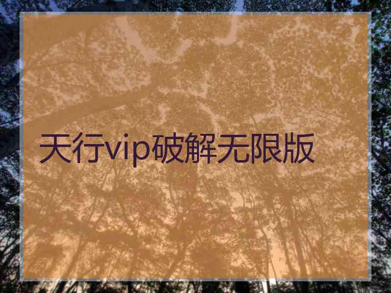 天行vip破解无限版 天行vip破解无限版
