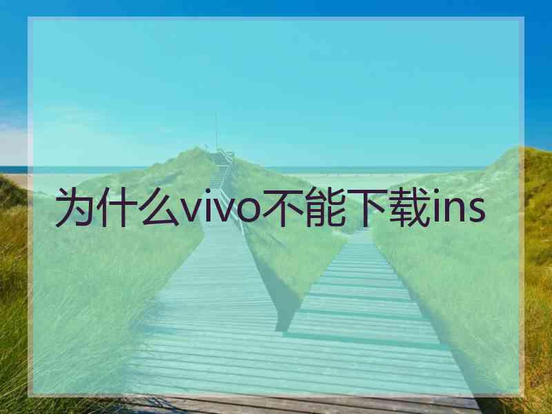 为什么vivo不能下载ins